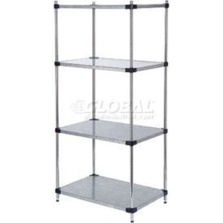 GLOBAL EQUIPMENT Nexel    5 Tier Shelving Starter Unit, Solid Galvanized Steel, 36"Wx24"Dx86"H 24368SZ5